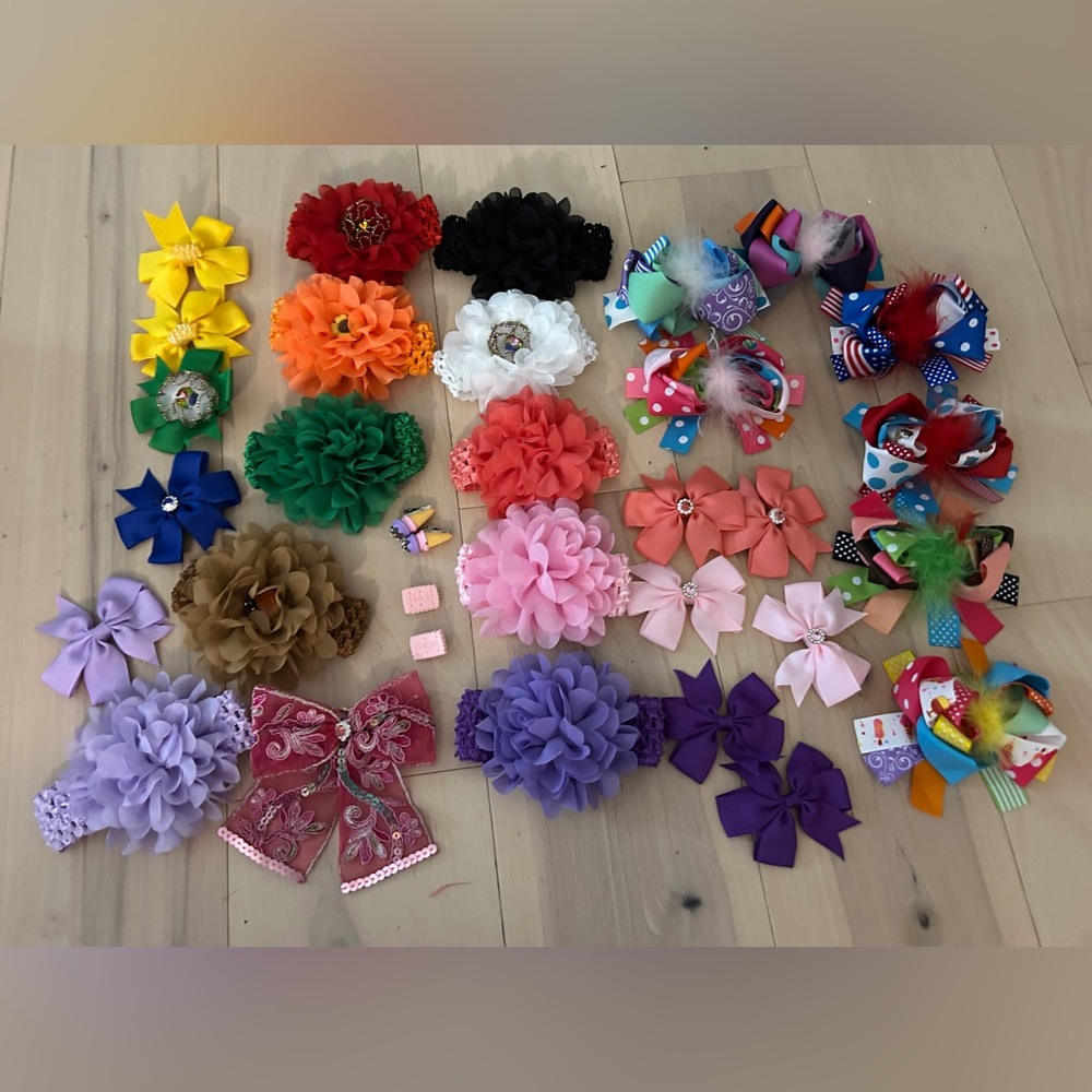 33 Pieces-Kids Hair Bow & Headband Collection NWOT